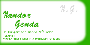 nandor genda business card